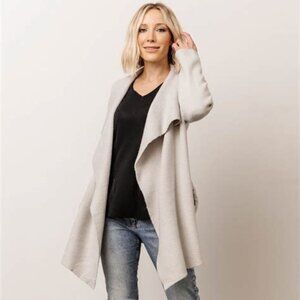 Baltic Born Light Gray Ellison Lapel Cardigan Size L/XL NWT